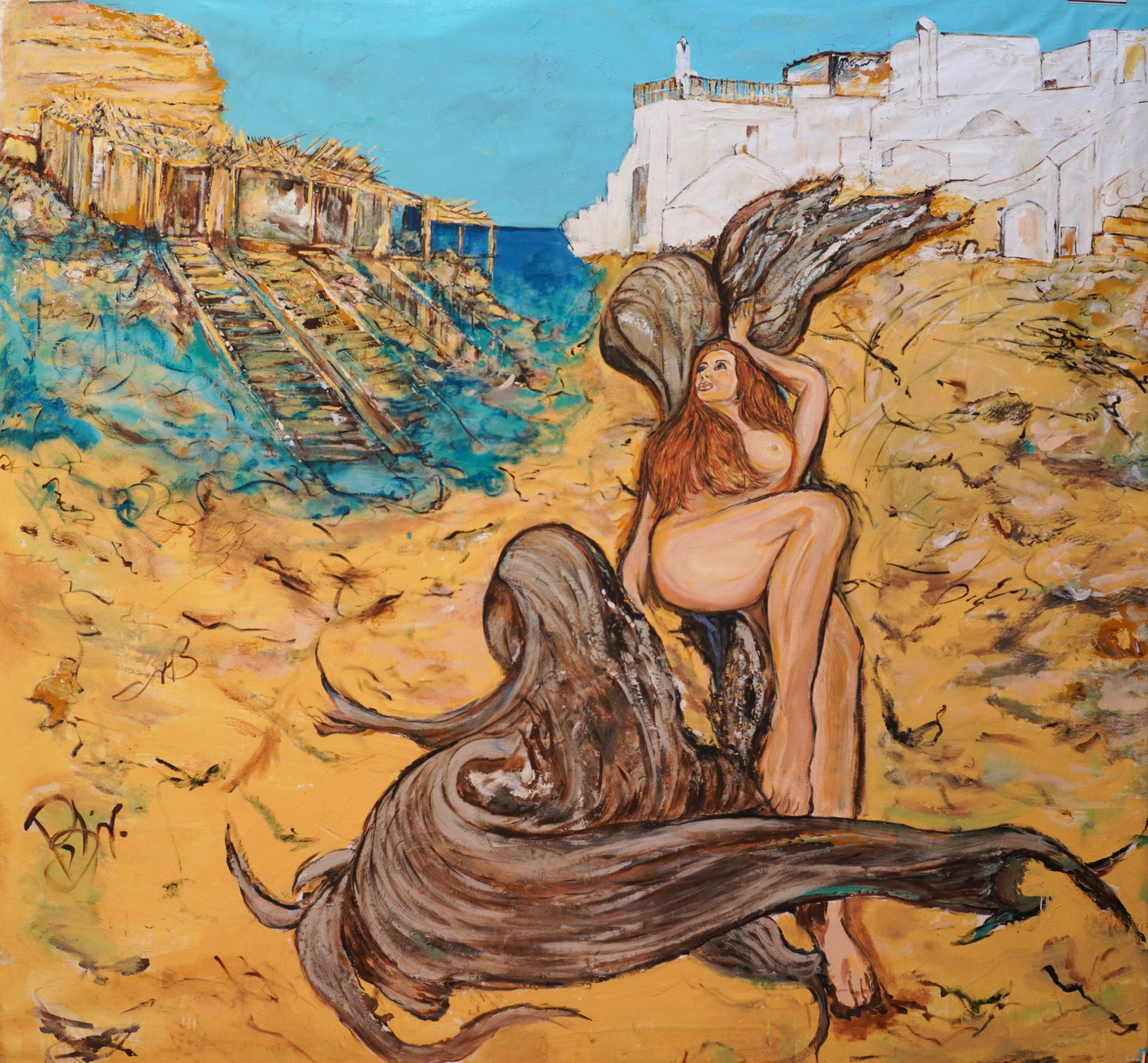 Primavera Fiesta Azzaro Ibiza — reclining figures on an Ibizan shore